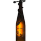 Meyda Lighting Tuscan Vineyard 5" Textured Black Mini Pendant Light With Amber Sandblasted Bottle Shade Glass