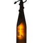Meyda Lighting Tuscan Vineyard 5" Textured Black Mini Pendant Light With Amber Sandblasted Bottle Shade Glass