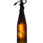 Meyda Lighting Tuscan Vineyard 5" Textured Black Mini Pendant Light With Amber Sandblasted Bottle Shade Glass