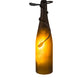 Meyda Lighting Tuscan Vineyard 5" Textured Black Mini Pendant Light With Frosted Amber Wine Bottle Shade Glass