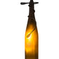 Meyda Lighting Tuscan Vineyard 5" Textured Black Mini Pendant Light With Frosted Amber Wine Bottle Shade Glass