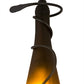 Meyda Lighting Tuscan Vineyard 5" Textured Black Mini Pendant Light With Frosted Amber Wine Bottle Shade Glass