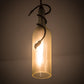 Meyda Lighting Tuscan Vineyard 5" Textured Black Mini Pendant Light With Frosted White Wine Bottle Shade Glass