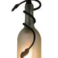 Meyda Lighting Tuscan Vineyard 5" Textured Black Mini Pendant Light With Frosted White Wine Bottle Shade Glass