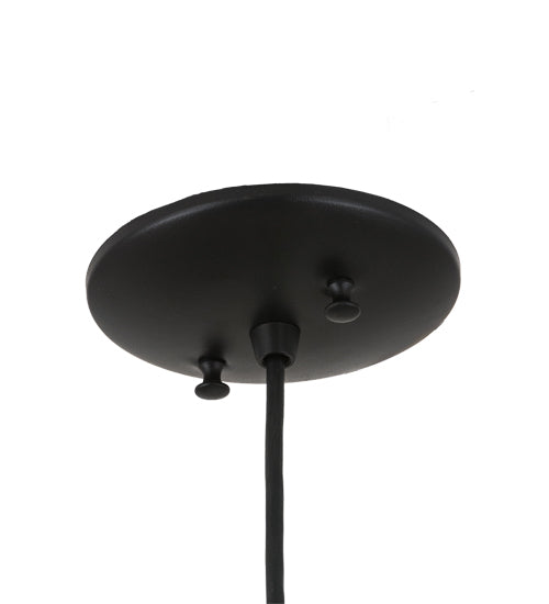 Meyda Lighting Tuscan Vineyard 5" Textured Black Mini Pendant Light With Frosted White Wine Bottle Shade Glass