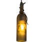 Meyda Lighting Tuscan Vineyard 5" Textured Black Mini Pendant Light With Green Wine Bottle Shade Glass