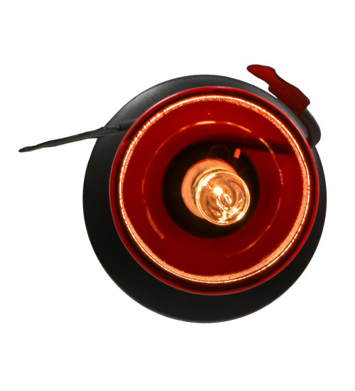 Meyda Lighting Tuscan Vineyard 5" Textured Black Mini Pendant Light With Red Wine Bottle Shade Glass
