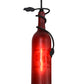 Meyda Lighting Tuscan Vineyard 5" Textured Black Mini Pendant Light With Red Wine Bottle Shade Glass