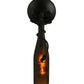 Meyda Lighting Tuscan Vineyard 5" Textured Black Wall Sconce With Amber Wine Bottle Shade Glass