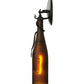 Meyda Lighting Tuscan Vineyard 5" Textured Black Wall Sconce With Amber Wine Bottle Shade Glass