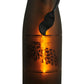 Meyda Lighting Tuscan Vineyard 5" Textured Black Wall Sconce With Amber Wine Bottle Shade Glass