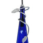 Meyda Lighting Tuscan Vineyard 5" Wrought Iron Nickel Mini Pendant Light With Blue Wine Bottle Shade Glass