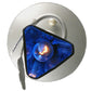 Meyda Lighting Tuscan Vineyard 5" Wrought Iron Nickel Mini Pendant Light With Blue Wine Bottle Shade Glass