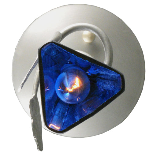 Meyda Lighting Tuscan Vineyard 5" Wrought Iron Nickel Mini Pendant Light With Blue Wine Bottle Shade Glass