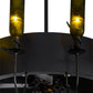 Meyda Lighting Tuscan Vineyard 50" 12-Light Textured Black Etched Grapes Chandelier With Grapes Shade Glass and Black Fan