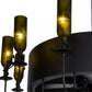 Meyda Lighting Tuscan Vineyard 50" 12-Light Textured Black Etched Grapes Chandelier With Grapes Shade Glass and Black Fan