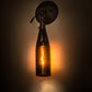 Meyda Lighting Tuscan Vineyard 6" Black Wall Sconce With Amber Wine Bottle Shade Glass