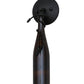 Meyda Lighting Tuscan Vineyard 6" Black Wall Sconce With Amber Wine Bottle Shade Glass
