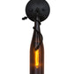 Meyda Lighting Tuscan Vineyard 6" Black Wall Sconce With Amber Wine Bottle Shade Glass