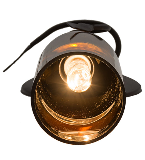 Meyda Lighting Tuscan Vineyard 6" Black Wall Sconce With Amber Wine Bottle Shade Glass