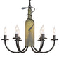 Meyda Lighting Tuscan Vineyard 65616 18" 6-Light Textured Black Chandelier