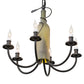 Meyda Lighting Tuscan Vineyard 65616 18" 6-Light Textured Black Chandelier