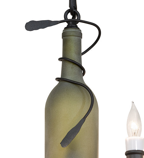 Meyda Lighting Tuscan Vineyard 65616 18" 6-Light Textured Black Chandelier