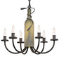 Meyda Lighting Tuscan Vineyard 65616 18" 6-Light Textured Black Chandelier