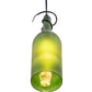 Meyda Lighting Tuscan Vineyard 69253 4" Textured Black Mini Pendant Light With Frosted Green Wine Bottle Shade Glass