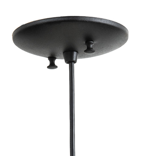 Meyda Lighting Tuscan Vineyard 69253 4" Textured Black Mini Pendant Light With Frosted Green Wine Bottle Shade Glass