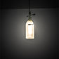 Meyda Lighting Tuscan Vineyard 71220 5" Black Mini Pendant Light With Frosted White Wine Bottle Shade Glass