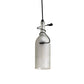 Meyda Lighting Tuscan Vineyard 71220 5" Black Mini Pendant Light With Frosted White Wine Bottle Shade Glass