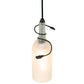 Meyda Lighting Tuscan Vineyard 71220 5" Black Mini Pendant Light With Frosted White Wine Bottle Shade Glass
