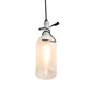 Meyda Lighting Tuscan Vineyard 71220 5" Black Mini Pendant Light With Frosted White Wine Bottle Shade Glass