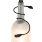 Meyda Lighting Tuscan Vineyard 71220 5" Black Mini Pendant Light With Frosted White Wine Bottle Shade Glass