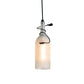Meyda Lighting Tuscan Vineyard 71220 5" Black Mini Pendant Light With Frosted White Wine Bottle Shade Glass