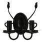 Meyda Lighting Tuscan Vineyard 9" 2-Light Textured Black Personalized Wall Sconce With Customer Supplied Bottles Shade