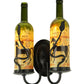 Meyda Lighting Tuscan Vineyard 9" 2-Light Textured Black Personalized Wall Sconce With Customer Supplied Bottles Shade