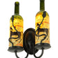 Meyda Lighting Tuscan Vineyard 9" 2-Light Textured Black Personalized Wall Sconce With Customer Supplied Bottles Shade