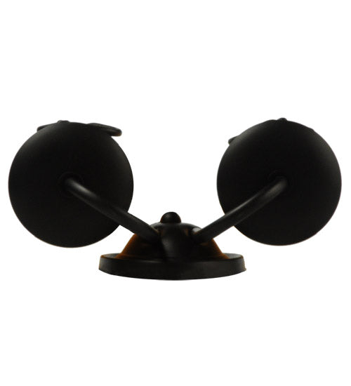 Meyda Lighting Tuscan Vineyard 9" 2-Light Textured Black Personalized Wall Sconce With Customer Supplied Bottles Shade