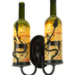 Meyda Lighting Tuscan Vineyard 9" 2-Light Textured Black Personalized Wall Sconce With Customer Supplied Bottles Shade