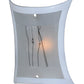 Meyda Lighting Twigs 10" LED Black Wall Sconce With White Shade Glass