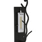 Meyda Lighting Twigs 10" LED Black Wall Sconce With White Shade Glass