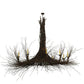 Meyda Lighting Twigs 100" 10-Light Terra Brown Chandelier With Ivory Faux Candlelight