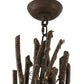Meyda Lighting Twigs 100" 10-Light Terra Brown Chandelier With Ivory Faux Candlelight