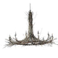 Meyda Lighting Twigs 132" 12-Light Mahogany Bronze Chandelier With Faux Candlelight