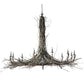 Meyda Lighting Twigs 132" 12-Light Mahogany Bronze Chandelier With Faux Candlelight