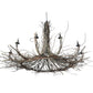 Meyda Lighting Twigs 132" 12-Light Mahogany Bronze Chandelier With Faux Candlelight