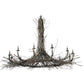 Meyda Lighting Twigs 132" 12-Light Mahogany Bronze Chandelier With Faux Candlelight