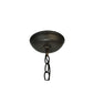 Meyda Lighting Twigs 14" 3-Lights Pewter Pendant Light With Frosted Amber Shade Glass